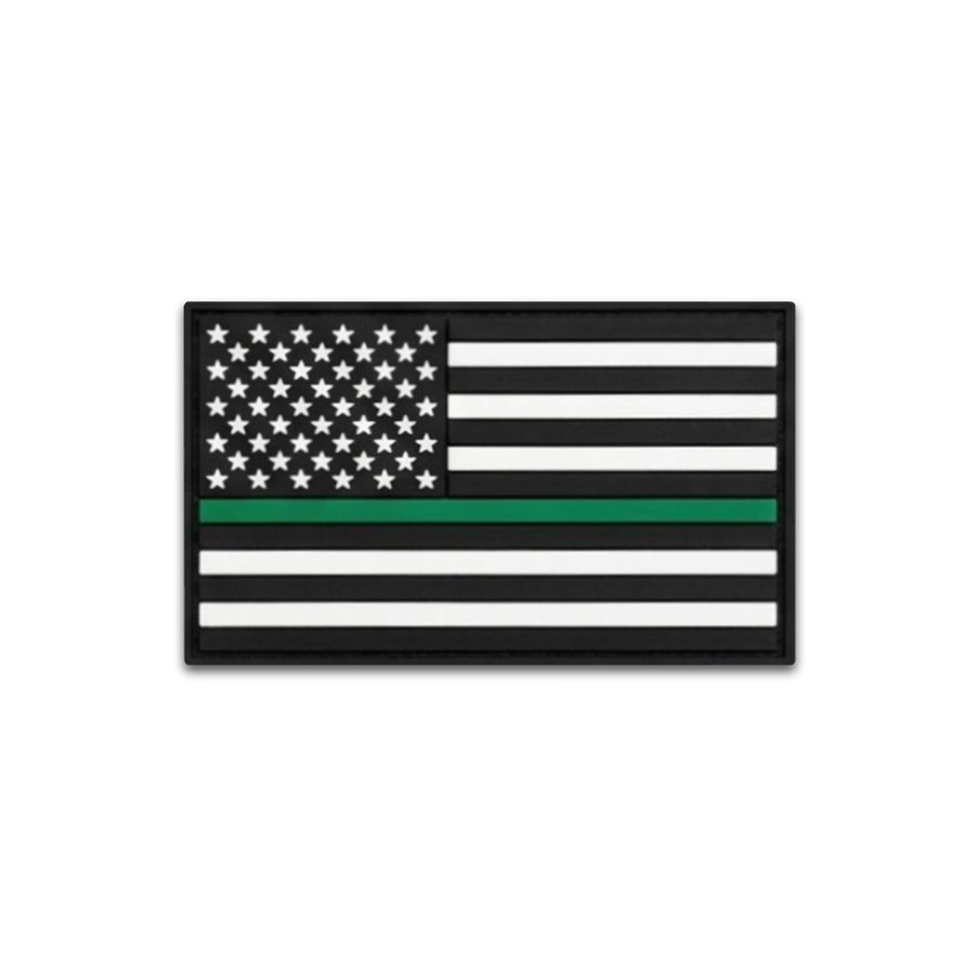 Thin Green Line Flag - PVC Patch (5pk) - Hat Patch Supply