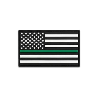 Thin Green Line Flag - PVC Patch (5pk) - Hat Patch Supply