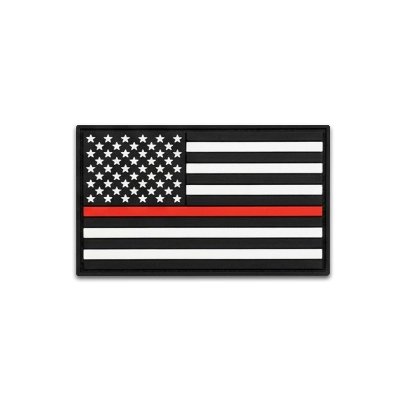 Thin Red Line Flag - PVC Patch (5pk) - Hat Patch Supply