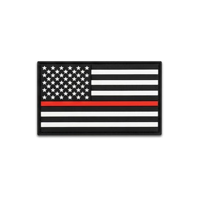 Thin Red Line Flag - PVC Patch (5pk) - Hat Patch Supply