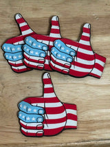 Alternate view of the Thumbsup America hat patch