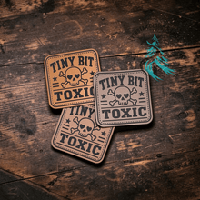 Tiny Bit Toxic Leather Patch - Hat Patch Supply