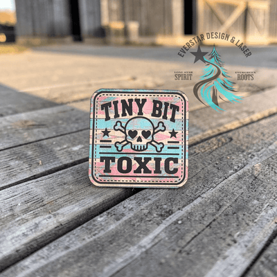 Tiny Bit Toxic Retro Rodeo Leather Patch - Hat Patch Supply