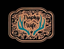Trophy Wife Acrylic Laser Engraved Hat Patch - Hat Patch Supply