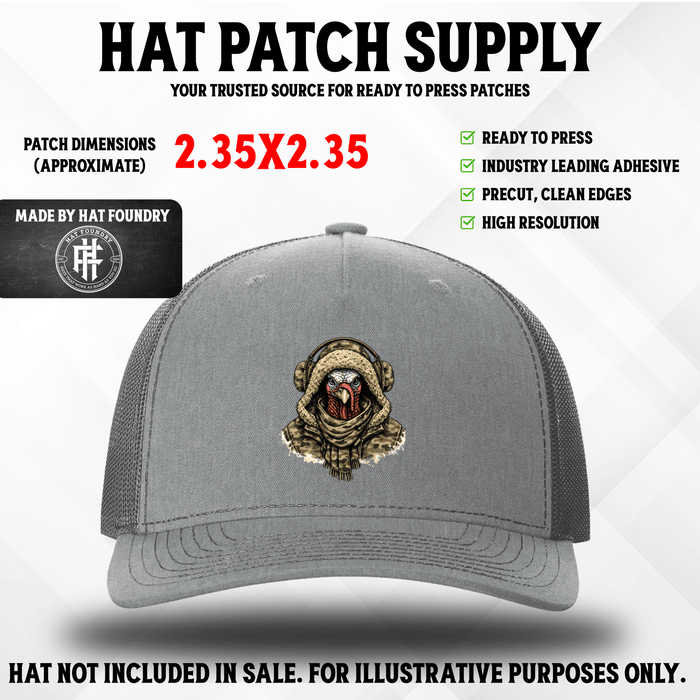 Turkey Operator UV Printed Hat Patch