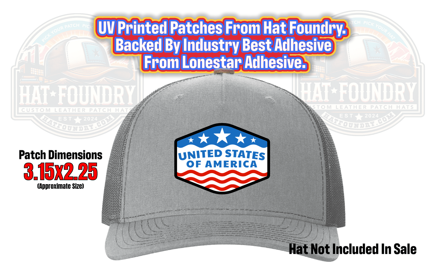 Commemorative hat patch marking America's 250th anniversary with United States of America 250 design