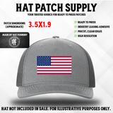 Full color American flag hat patch with stars and stripes