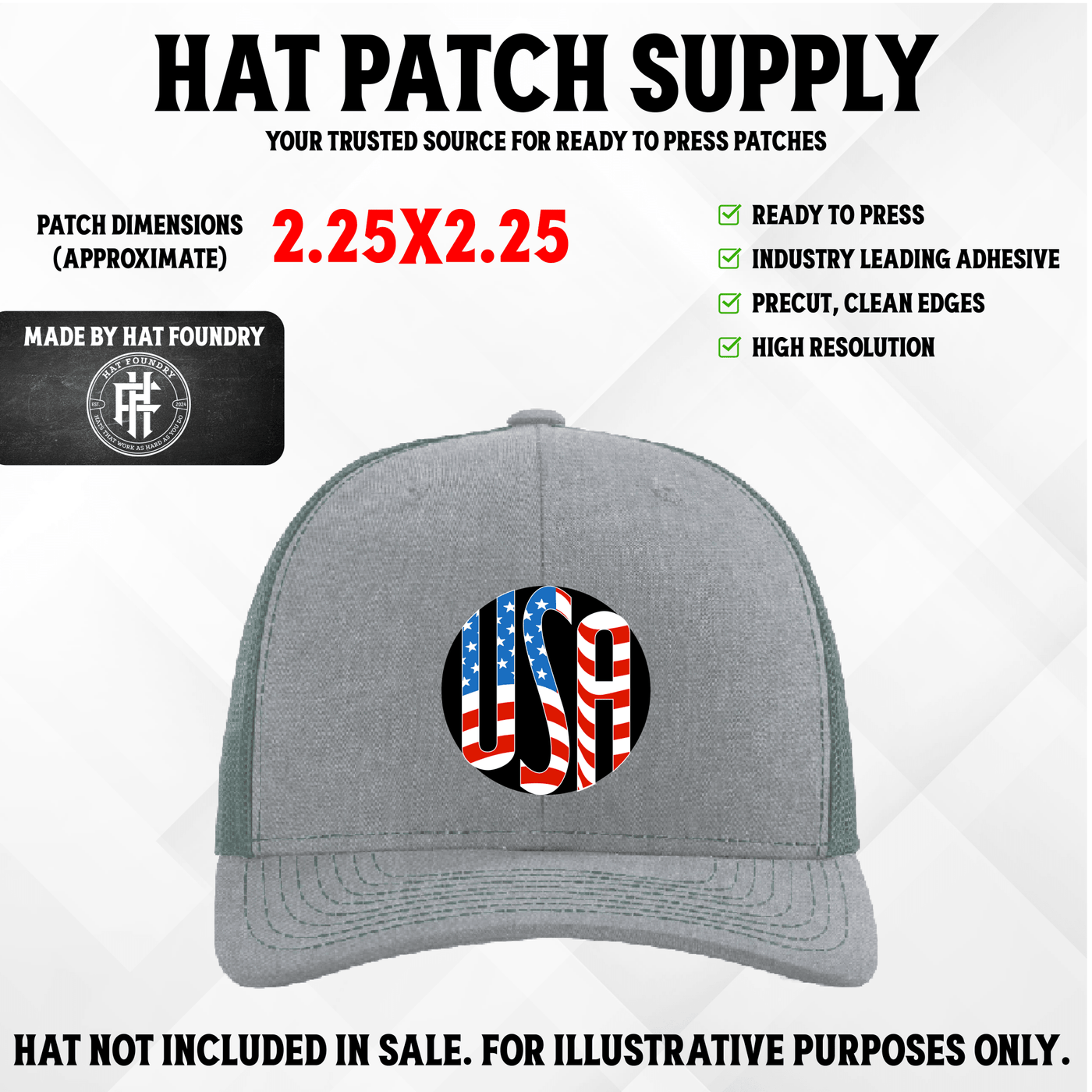 USA 250 Celebration Patch - Hat Patch Supply
