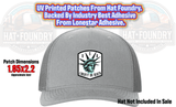 UV printed hat patch with Lady Liberty and 'Liberty or Death' design