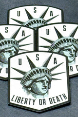Alternate view of the Liberty or Death Lady Liberty patch