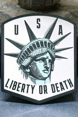 Detail of the Lady Liberty patch design