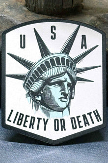 USA Liberty or Death Lady Liberty UV Printed Patch - Hat Patch Supply