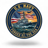 Close-up of the USA Navy UV printed hat patch