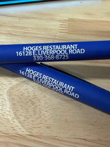 Close-up of a UV printed silicone pen showing the printed design