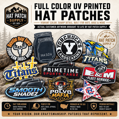 Custom UV Hat Patches | Full Color UV Printed Hat Patches