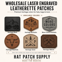 Wholesale Laser Engraved Leatherette Patch - Hat Patch Supply