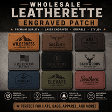 Wholesale Laser Engraved Leatherette Patch - Hat Patch Supply