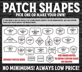 Bulk top grain leather laser engraved patches shown together