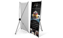 X-Banner Stand with Banner - Hat Patch Supply