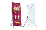Alternate view of the X-banner stand and printed banner